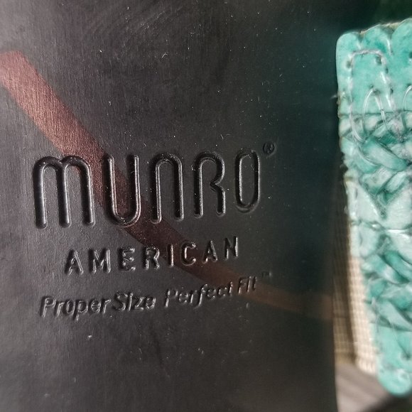 Munro Murocco Ankle Strap Sandal, Turquoise Blue Woven Leather, Womens Size 8 M - Picture 12 of 14